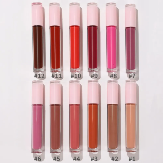 Private Label Makeup Liquid Lipstick Vegan Moisturizing Long Lasting Waterproof Matte Lip Gloss